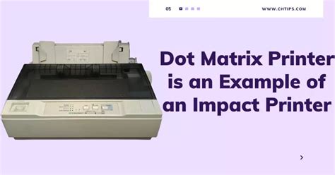Dot Matrix Printer Definition Example