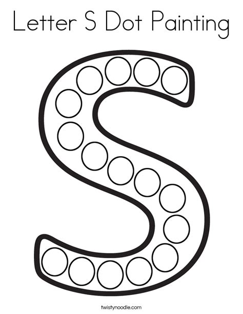 Dot Paint Letter S