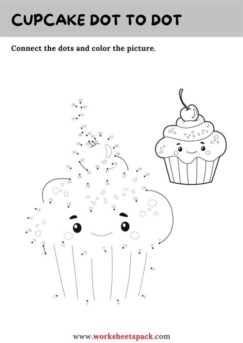 Dot To Dot Cupcake Printables