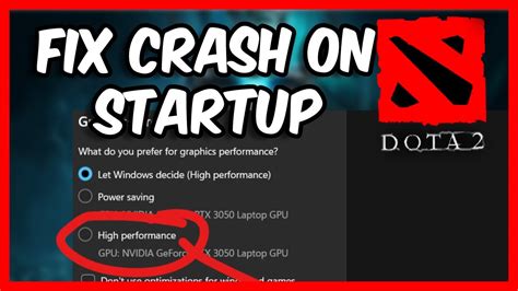 dota 2 crashes on startup