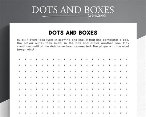 Dots And Boxes Editable