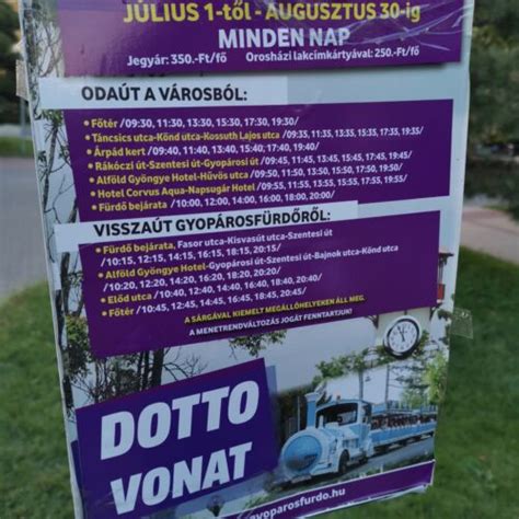 Dotto városnéző vonat OrosházaGyopárosfürdőn OrosházaGyopárosfürdő