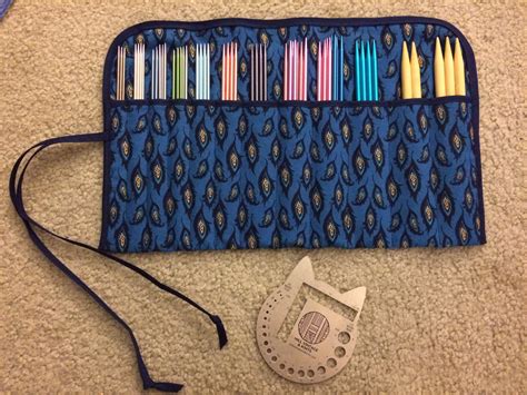 Double pointed knitting needle case organizer crochet