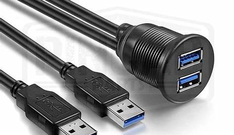 Haute qualité USB 2.0 mâle à 2 double USB femelle Jack
