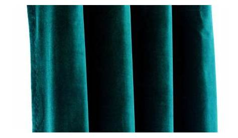 Double Rideaux Bleu Paon Rideau ROSY Coloris 140 X 260 Cm