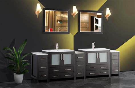 Vanity Art 60" Double Sink Bathroom Vanity Combo Set 5Drawers, 2