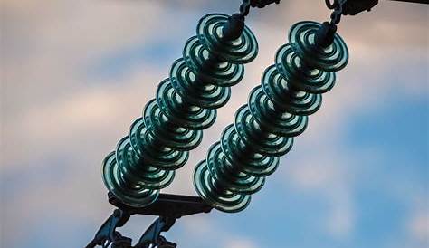 porcelain suspension insulator string, also called tension
