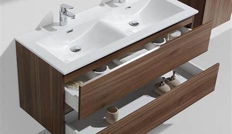 Meuble salle de bain design double vasque SIENA largeur