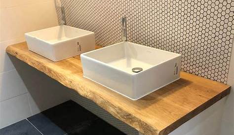 Double Vasque Sur Plan De Travail Semiencastrée Au Salle Bain