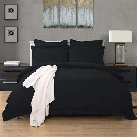 Double Bed Doona Cover Black