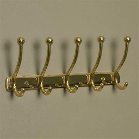 Double Brass Coat Rack