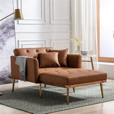 Double Chaise Lounge Sofa Leather