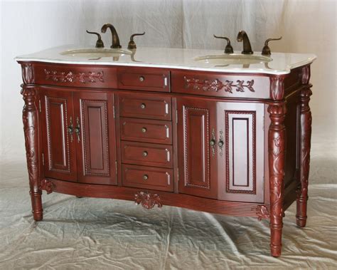 Double Cherry Bathroom Cabinets