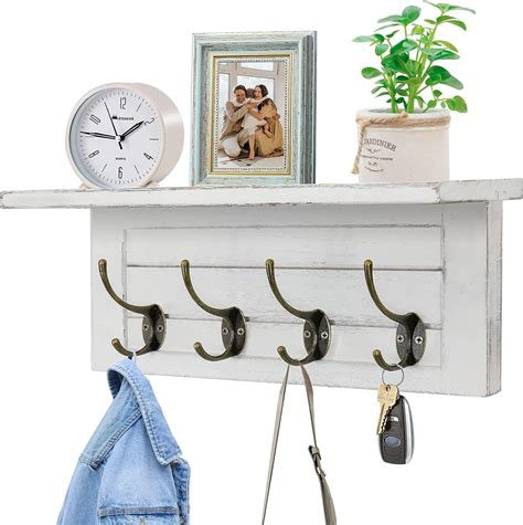 Double Coat Hooks With Shelf