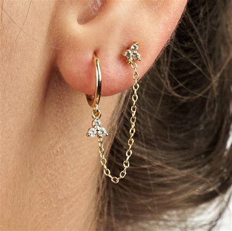 double dangle earrings