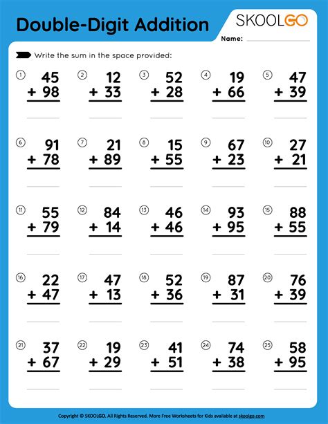 Double Didget Math Printables