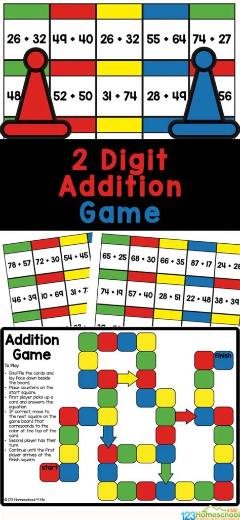 Double Digit Math Games Printable