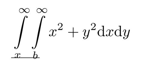 double integral latex