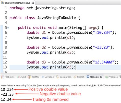 Double Java Parse