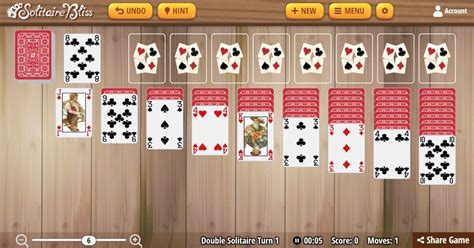 double klondike solitaire bliss turn one