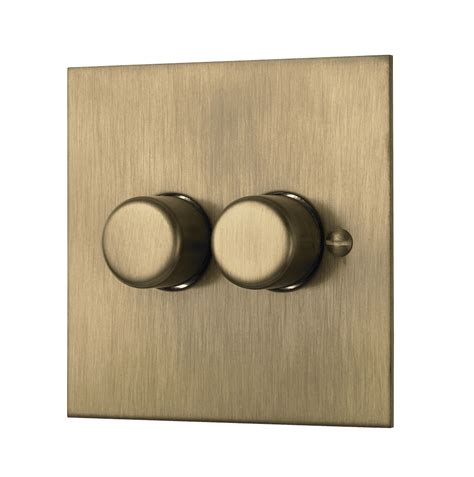 Double Led Dimmer Switch Brass