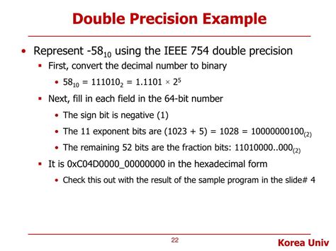 Double Precision Numbers Example