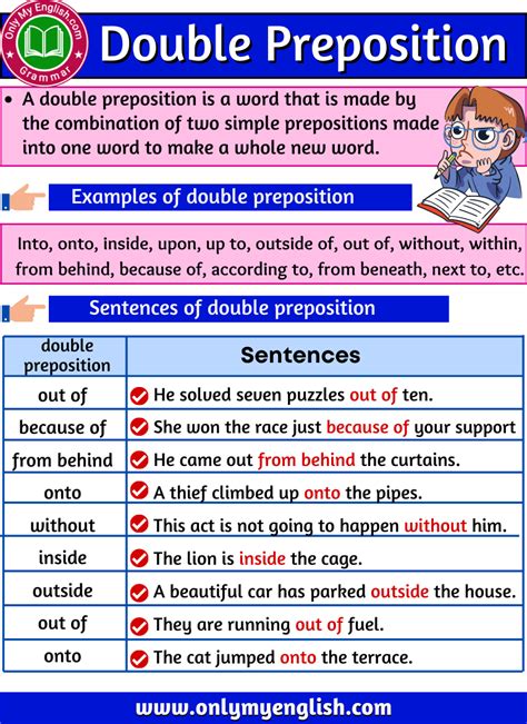 double preposition definition and examples