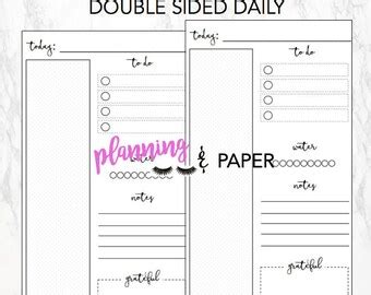 Double Sided Printables Happy Planner Regular