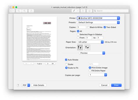 Double Sided Printing Settings Mac