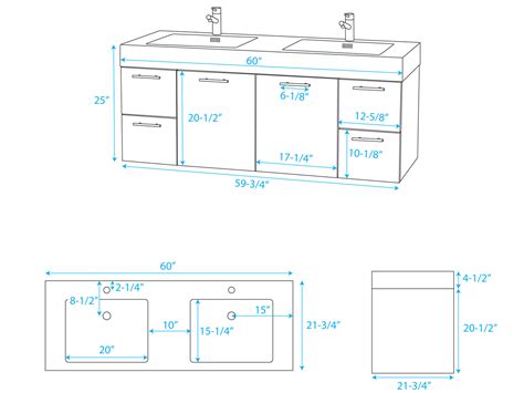 Double Sink Vanity Top Dimensions