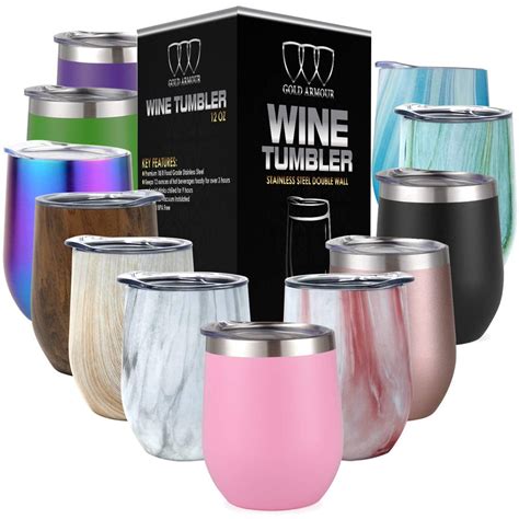 double wall insulated wine tumblers 4pk