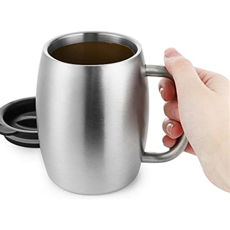 double walled stainless steel coffee mug