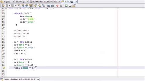 doubly linked list in cpp program