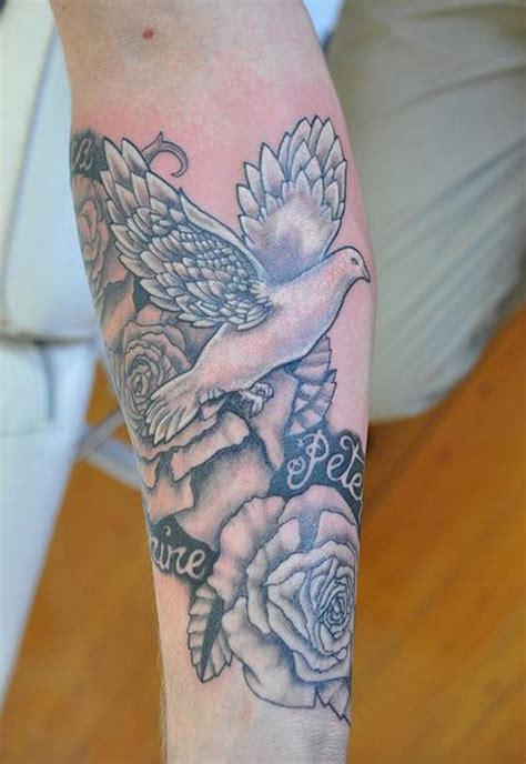 Revolutionary Dove And Flower Tattoo Designs Ideas