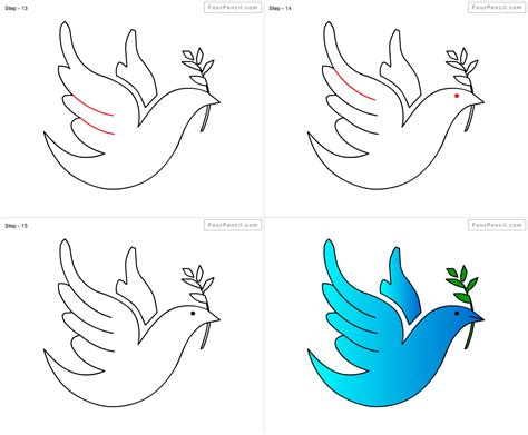 How to Draw a Dove with an Olive Branch · Art Projects for