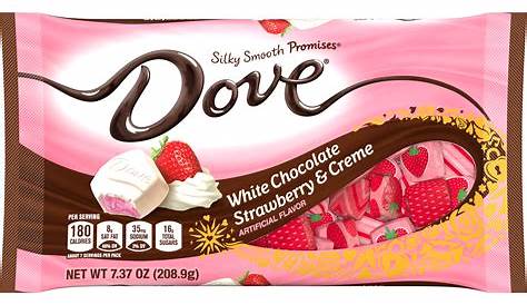 Dove Valentine's Day Chocolate Strawberry Milk & Creme Swirl Heart Promises