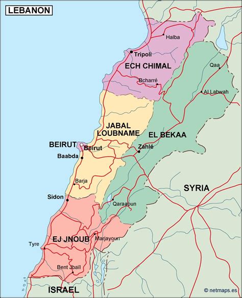 dove si trova il libano geograficamente