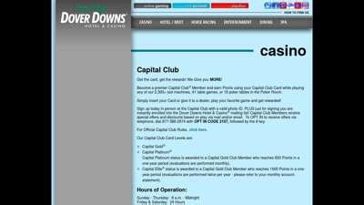 Dover Downs Capital Club My Account Login