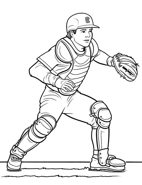 Dover Baseball Coloring Pages