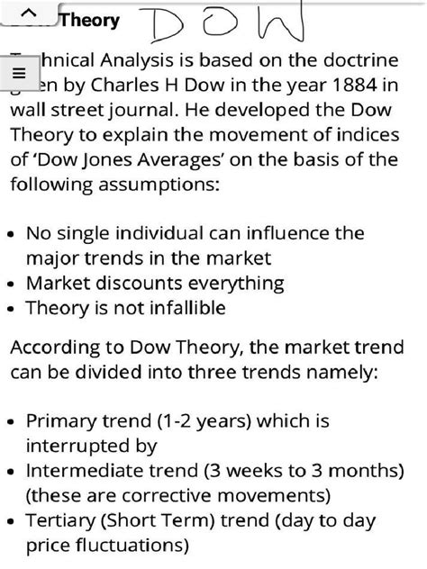 dow theory in technical analysis pdf