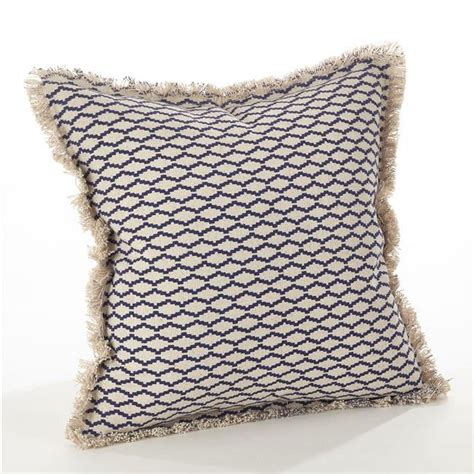 Down Filled Throw Pillow Navy Blue