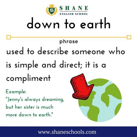 down to earth meaning in english