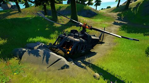 Fortnite Downed Black Helicopter Location Where to Investigate a