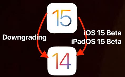 downgrading iOS 15