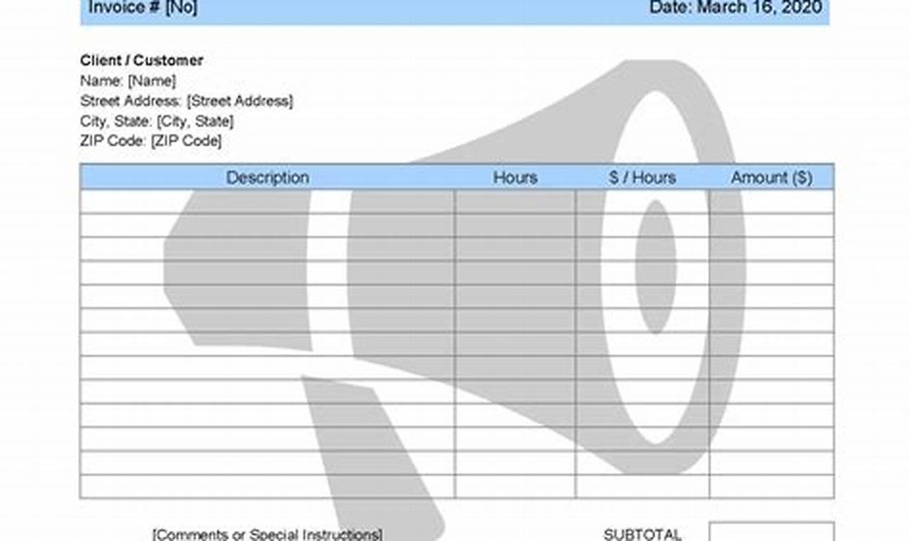 Download Free Advertising Agency Invoice Template