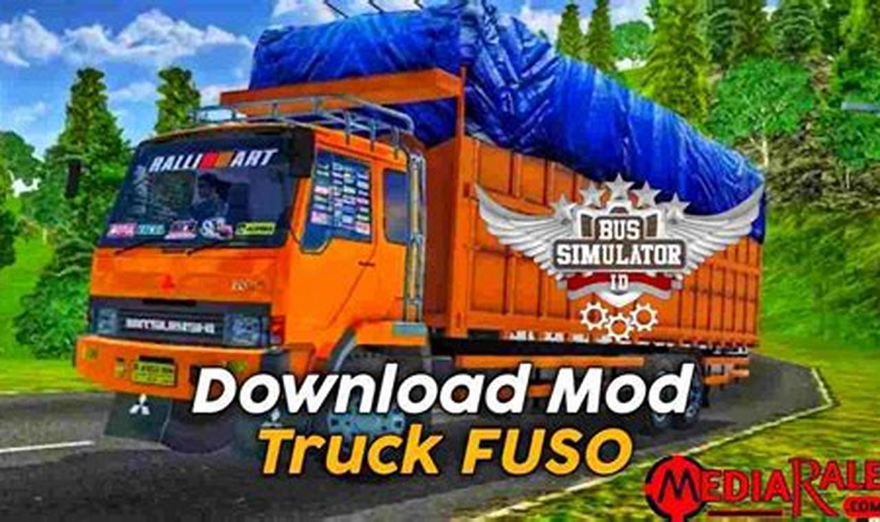 download mod bussid truck fuso muatan berat