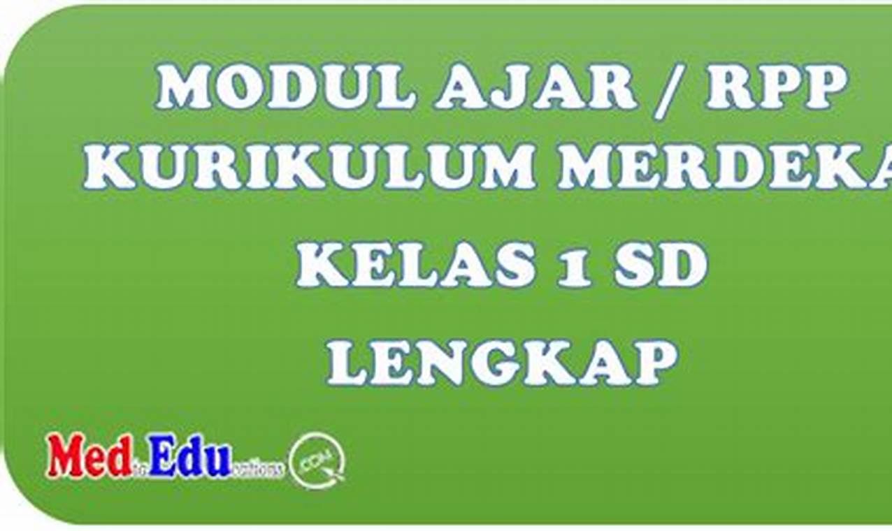 Unduh Modul Ajar Kelas 1 SD Merdeka Belajar, Temukan Rahasia Sukses Pembelajaran!