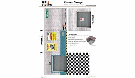 Printable Garage Diorama Template