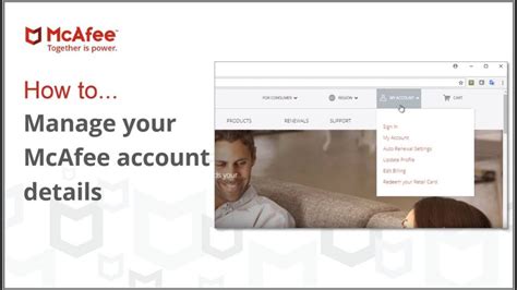 download existing mcafee account