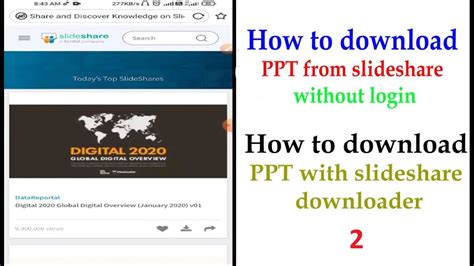 HOW TO DOWNLOAD SLIDESHARE PRESENTATION ON MOBILE NO APP REQUIRED
